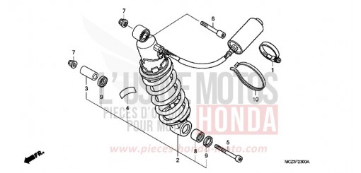 COUSSIN ARRIERE CB900F7 de 2007